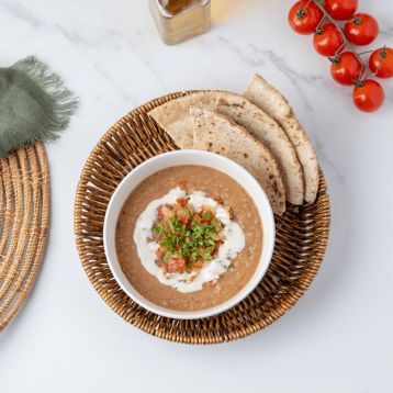 Foul with Tahini / Arabic Bread