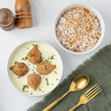 Kibbeh Bilaban with rice